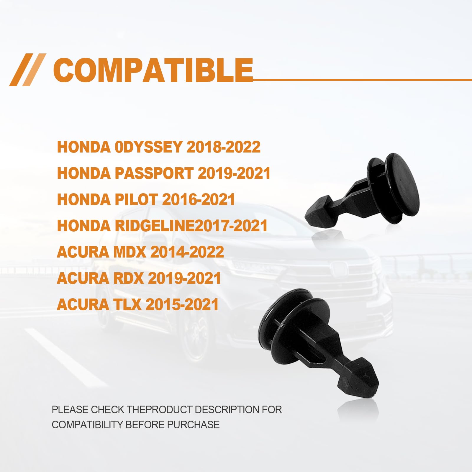 Amazon.com: 20pcs Engine Cover Retainer Clip Compatible with Honda